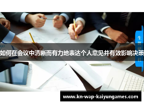 如何在会议中清晰而有力地表达个人意见并有效影响决策