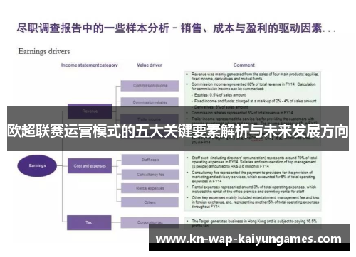 欧超联赛运营模式的五大关键要素解析与未来发展方向 欧超联赛运营模式的五大关键要素解析与未来发展方向