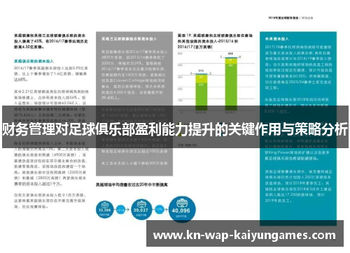 财务管理对足球俱乐部盈利能力提升的关键作用与策略分析